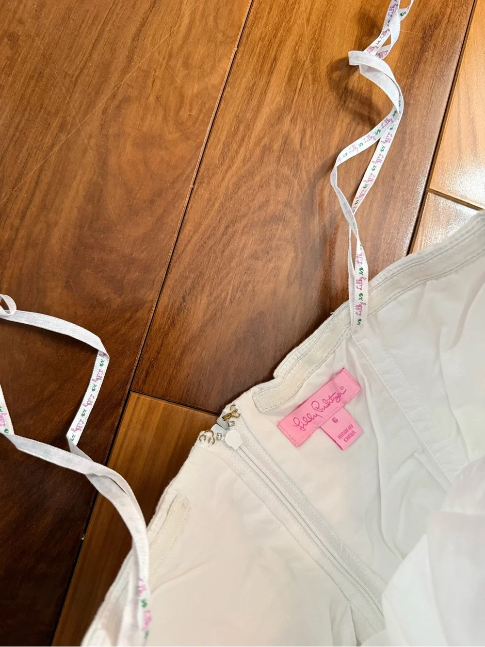 Lilly Pulitzer White Strapless Floral Eyelet Sundress - Picture 4 of 8